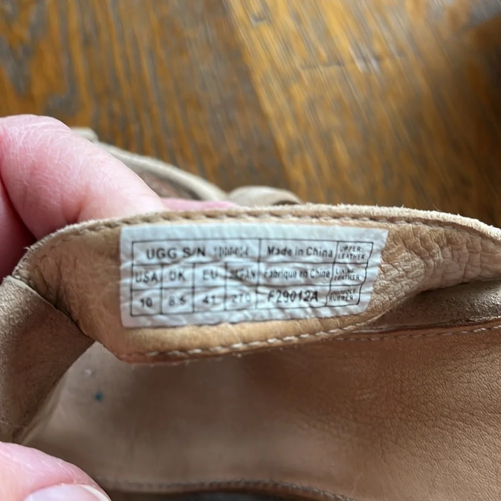UGG Tawnie Espadrille wedge sandals size 10 tan color